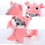 Cute Kawaii Hamster Plush Toy in Dino Costume