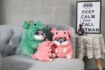 Cute Kawaii Hamster Plush Toy in Dino Costume