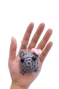 Kawaii Handmade Sad Hamster Keychain Plush Toy