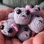 Kawaii Handmade Sad Hamster Keychain Plush Toy