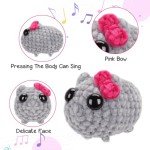Adorable Hand-Knitted Sad Hamster Plush Keychain