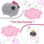 Adorable Hand-Knitted Sad Hamster Plush Keychain