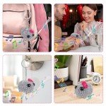 Adorable Hand-Knitted Sad Hamster Plush Keychain