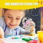 Cute Sad Hamster Plush Toy with Violin Sound