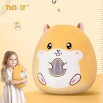 CozyWorld 12" Cute Hamster Plush Pillow Toy