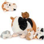 Adorable Mommy Hamster with Baby Guinea Pig Plushies
