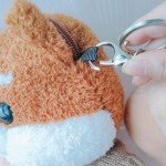 Adorable Brown and Gray Hamster Plush Keychains