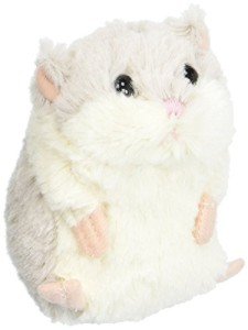 Adorable Grey & White Kawaii Hamster Plush Toy
