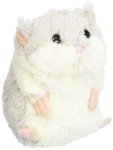 Adorable Grey & White Kawaii Hamster Plush Toy