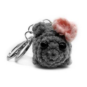 Cute Plush Sad Hamster Keychain for Bags