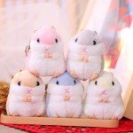 Adorable Brown and Gray Hamster Plush Keychains