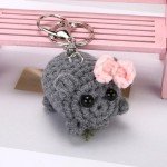 Cute Plush Sad Hamster Keychain for Bags