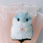 Adorable Brown and Gray Hamster Plush Keychains