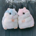 Adorable Brown and Gray Hamster Plush Keychains
