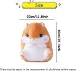 Kawaii Hamster Plush Toy Pillow - 15.7" Brown