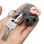 Cute Plush Sad Hamster Keychain for Bags