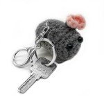 Cute Plush Sad Hamster Keychain for Bags