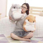 Kawaii Hamster Plush Toy Pillow - 15.7" Brown