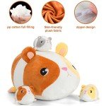 Mama Hamster Plushie with Baby Guinea Pigs