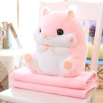 YunNasi Pink Hamster Plush Toy with Blanket