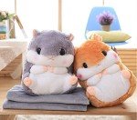 YunNasi Pink Hamster Plush Toy with Blanket