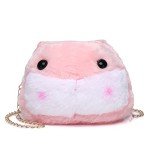 Kawaii Pink Hamster Plush Crossbody Bag