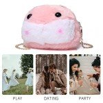 Kawaii Pink Hamster Plush Crossbody Bag