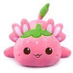 Cute Strawberry Axolotl Plush Toy - Kawaii Gift