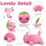 Cute Strawberry Axolotl Plush Toy - Kawaii Gift