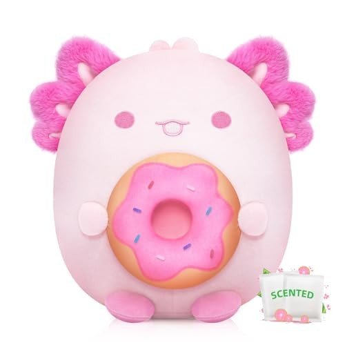 Kawaii Donut Axolotl Plush with Scented Pouch