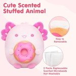 Kawaii Donut Axolotl Plush with Scented Pouch