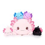 Kawaii Axolotl Mommy and Baby Plush Set