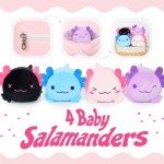 Kawaii Axolotl Mommy and Baby Plush Set