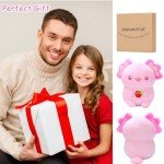 Cute 8" Pink Mushroom Axolotl Plush Toy