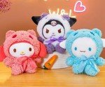 3 PCS Kawaii Plush Dolls: Cinnamoroll, Kuro Mi, My Melody