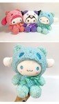 3 PCS Kawaii Plush Dolls: Cinnamoroll, Kuro Mi, My Melody