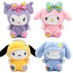Adorable 4PCS Kawaii Plushies Set - Anime Cuties