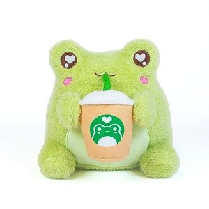 Coffee Sippin' Wawa Kawaii Frog Plush Toy
