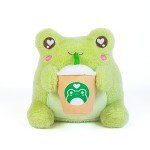 Coffee Sippin' Wawa Kawaii Frog Plush Toy