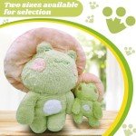 Cute Weighted Frog Plush Toy with Mushroom Hat