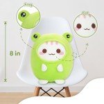Kawaii Frog Outfit Plush Cat Toy, 8