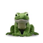 Adorable Realistic Green Frog Plush Toy 6.2”