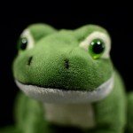 Adorable Realistic Green Frog Plush Toy 6.2”
