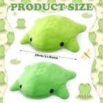 Cute Bean Frog Plush Pillows - Set of 2