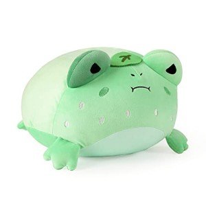 Cute Strawberry Frog Plush Pillow - 14 Inch Kawaii