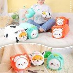 AIXINI Cute Cat Frog Kawaii Plush Pillow