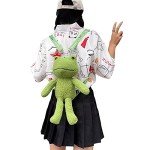Kawaii Frog Plush Backpack Satchel for Kids & Adults