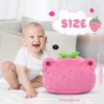 Kawaii Pink Frog Plush Pillow - 12in Cuddle Buddy