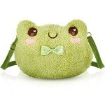 Kawaii Frog Plush Crossbody Bag for Girls