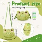 Kawaii Frog Plush Crossbody Bag for Girls